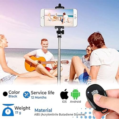 Blue-tooth リモコンシャッター 、ie ワイヤレス カメラ リモート コントロール 写真 ビデオ シャッター リリース I-Phone 11XR XS Max X 8 8+ 7 7+ I-Pad alaxyS10 S9 S8 Note10Note9/An-droid スマートフォン タブレット (iOS & An-droid) に対応