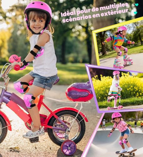 Licorne Protection Roller Enfant Fille Genouillères pour Enfants Equipement de Protection avec Sac de Transport pour Scooters Vélos Inline Skates Skateboard – vue 8