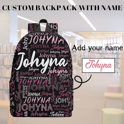 Custom Backpack with Name Personalized Name School Backpack, Customized Bookbag for Boys Girls Kids School Travel Work (Color9)2