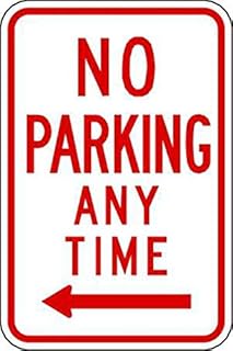 ZING 2367 Eco Parking Sign, No Parking Anytime, Left Arrow, 3M High Intensity Prismatic, Recycled Aluminum