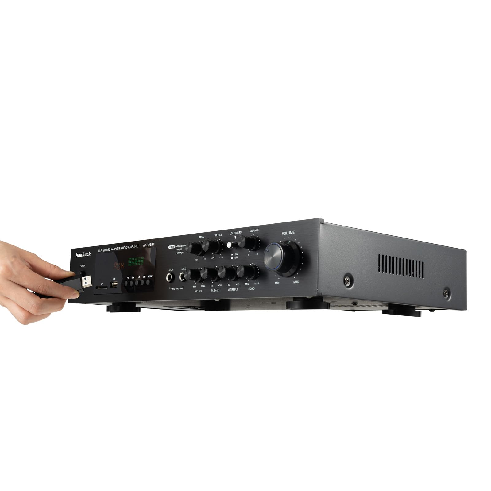 Amplificatore HiFi 5 Canali Bluetooth FM Mini Bluetooth Stereo Audio Ricevitore Amplificatore Completo Digitale FM SD/USB Ingresso Scheda Stereo Amplificatore Per Casa O Auto