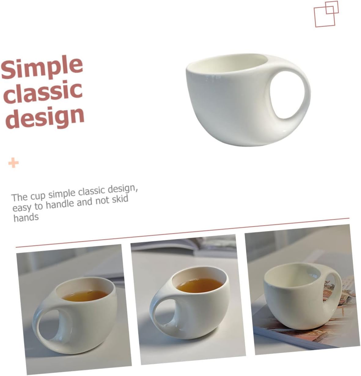 Ciieeo Ceramic Coffee Cup 101-200ml White Timeless Simple Drinking Cup