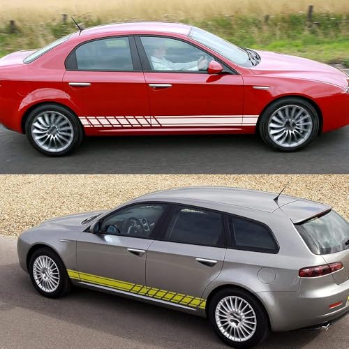 【Effetto Distintivo】autoadesivo e mobile, resistenza alle alte temperature, irrestringimento, impermeabile, durata a lungo termine. Gli adesivi sulla gonna laterale possono proteggere la vernice della tua auto dall'usura e possono anche coprire e nascondere segni di usura e graffi esistenti.