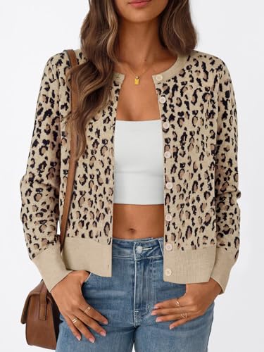Image of Trendy Queen Lightweight Cardigan Sweaters for Women 2026 | Soft Knit Button-Down, Classic Fit Open-Front Layering Piece for Fall, Winter & Office Wear