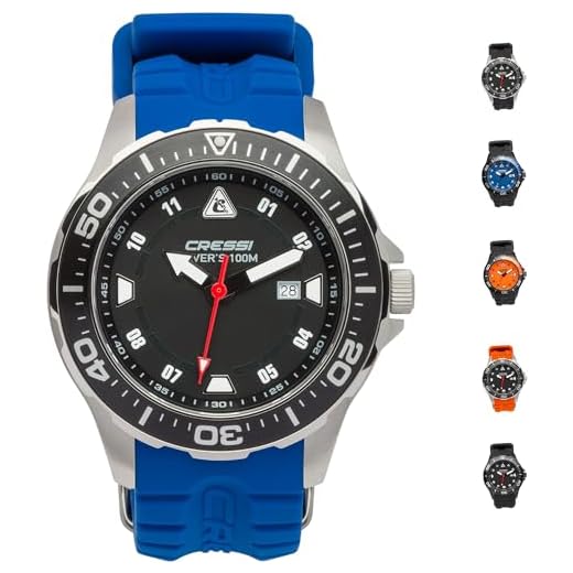 Cressi Manta Watch Colorama - Professionelle Taucheruhr, widerstandsfähig 100m/10 ATM