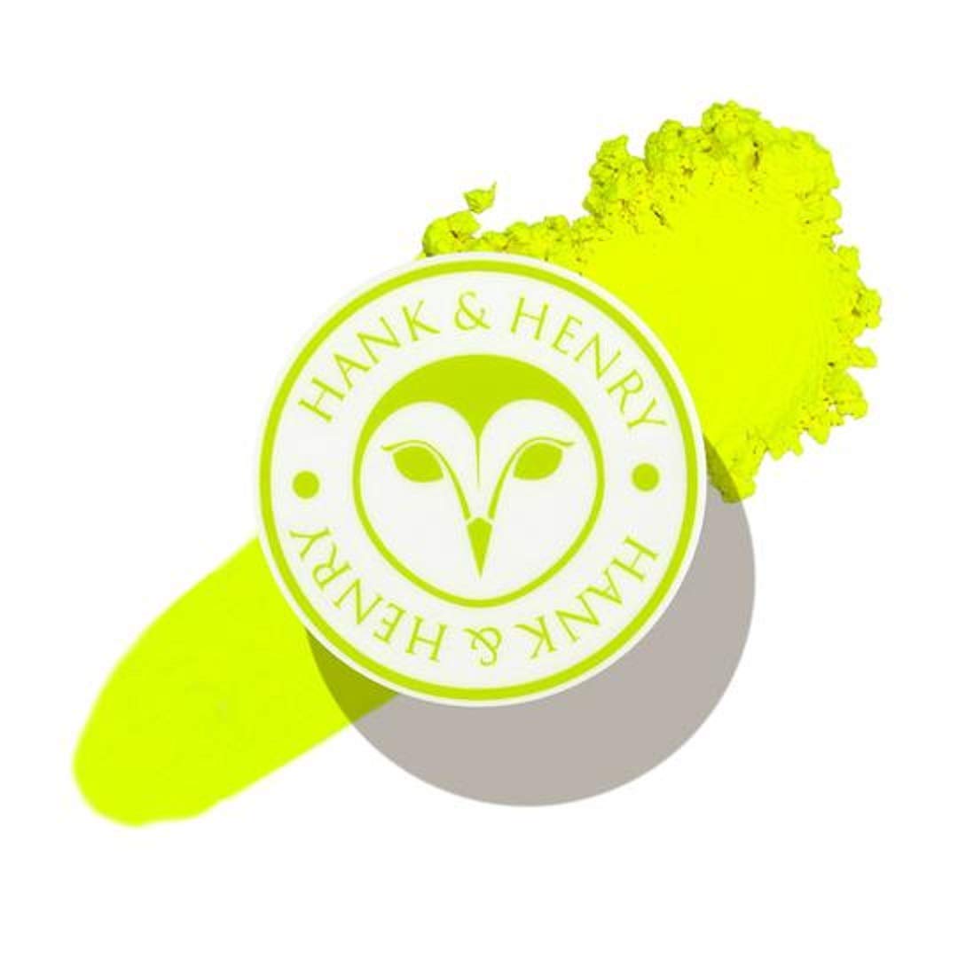 Hank & henry, los angeles. color canvas neon eyeshadow pigments. loose neon green eyeshadow powder. neon makeup (glows under uv light) - gotta bolt