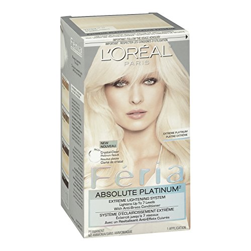 L'Oreal Paris Feria Multi-Faceted Shimmering Permanent Hair Color, Extreme Platinum, Pack of 1, Hair Dye