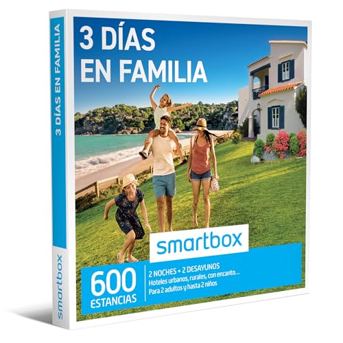 Smartbox Caja regalo 3 días en familia , Idea de regalo para Navidad , 2 noches con desayuno para 2 adultos y 2 niños