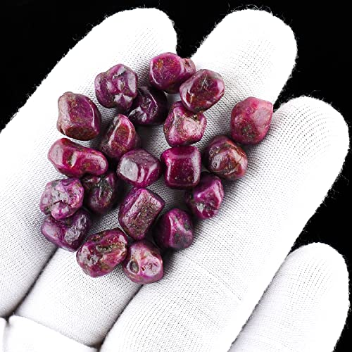 Infinitygemsart 100 Cts. Natural Raw Ruby Rough Stone, Ruby Bullets, Rough Crystals For Jewelry Making, Wire Wrapping Wholesale Gemstone Lot, Healing Crystals, Birthstone, Birthday, Diy Gift #TOP4