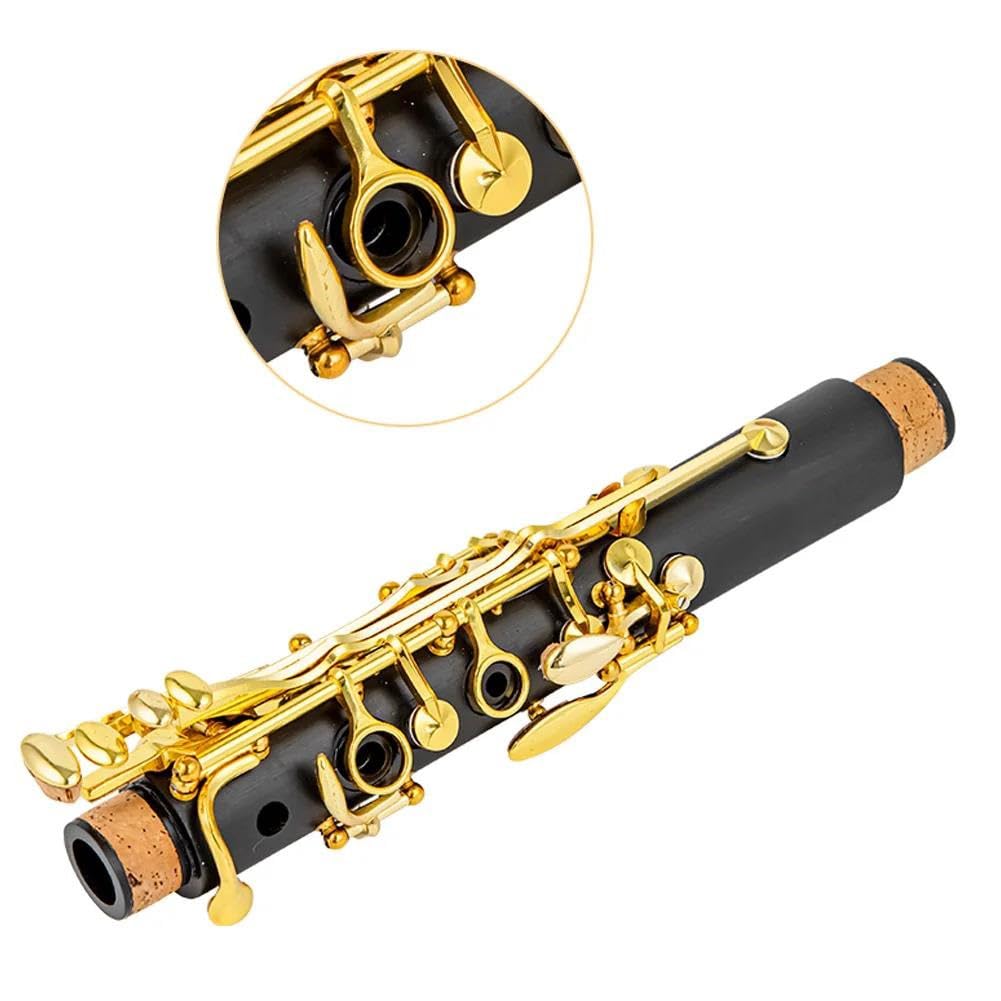 Buffet Clarinetto Sib Laccato Oro 17 Chiavi Clarinetto Nero Clarinetto Resina ABS