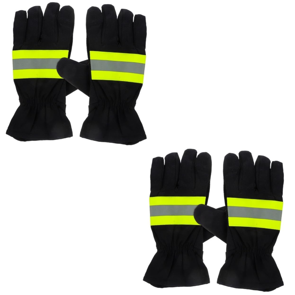 GLEAVI 2paare Feuerfeste Arbeitshandschuhe Für Feuerwehrleute Isolierte Schutzhandschuhe Mit Hoher Hitzebeständigkeit Für Brandbekämpfung Und Rettungseinsätze
