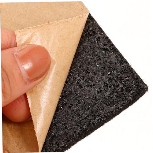 Paneles acústicos autoadhesivos de aislamiento sonoro, 4 piezas, alta densidad, absorbentes de sonido para estudios en casa, salas de grabación y oficinas, resistentes al fuego, color negro miniatura 5