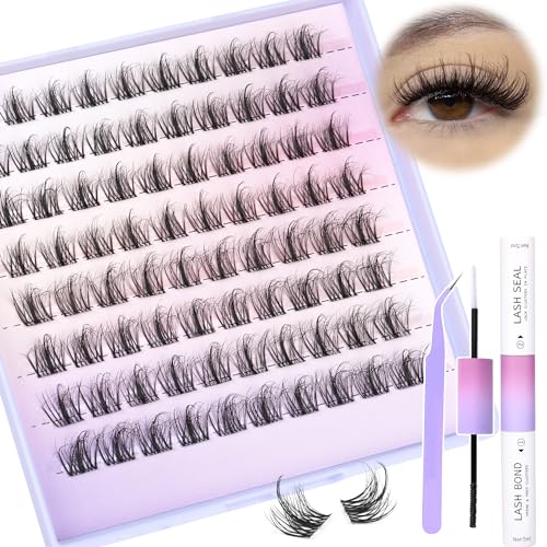 KEYYOU Wimpern-Cluster 300 Stück – 50D, C-Curl, 14 Mm, Für Wimpernverlängerungen