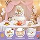 GOURDBRO Befüllbarer Tortenständer 3 Etagen aus Acryl mit 2 LED Dekorativ, 3 Stück Diy Cake Stand, Kuchenständer, Torten Etagere, Desserttisch Displaybox für Geburtstags, Hochzeit und Feiertagsfeiern