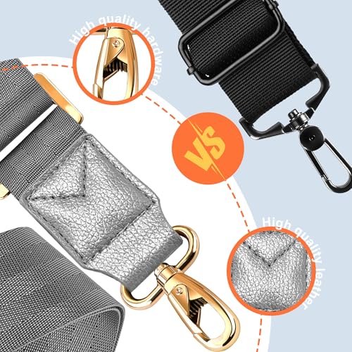 Image of ZINZ 60 inch Universal Bag Strap with Ultra-Thick Fixed Breathable Pad Adjustable Heavy-Duty Shoulder Strap for Laptop Bag Crossbody Luggage Gym Bag Camera Bag and More -Gray