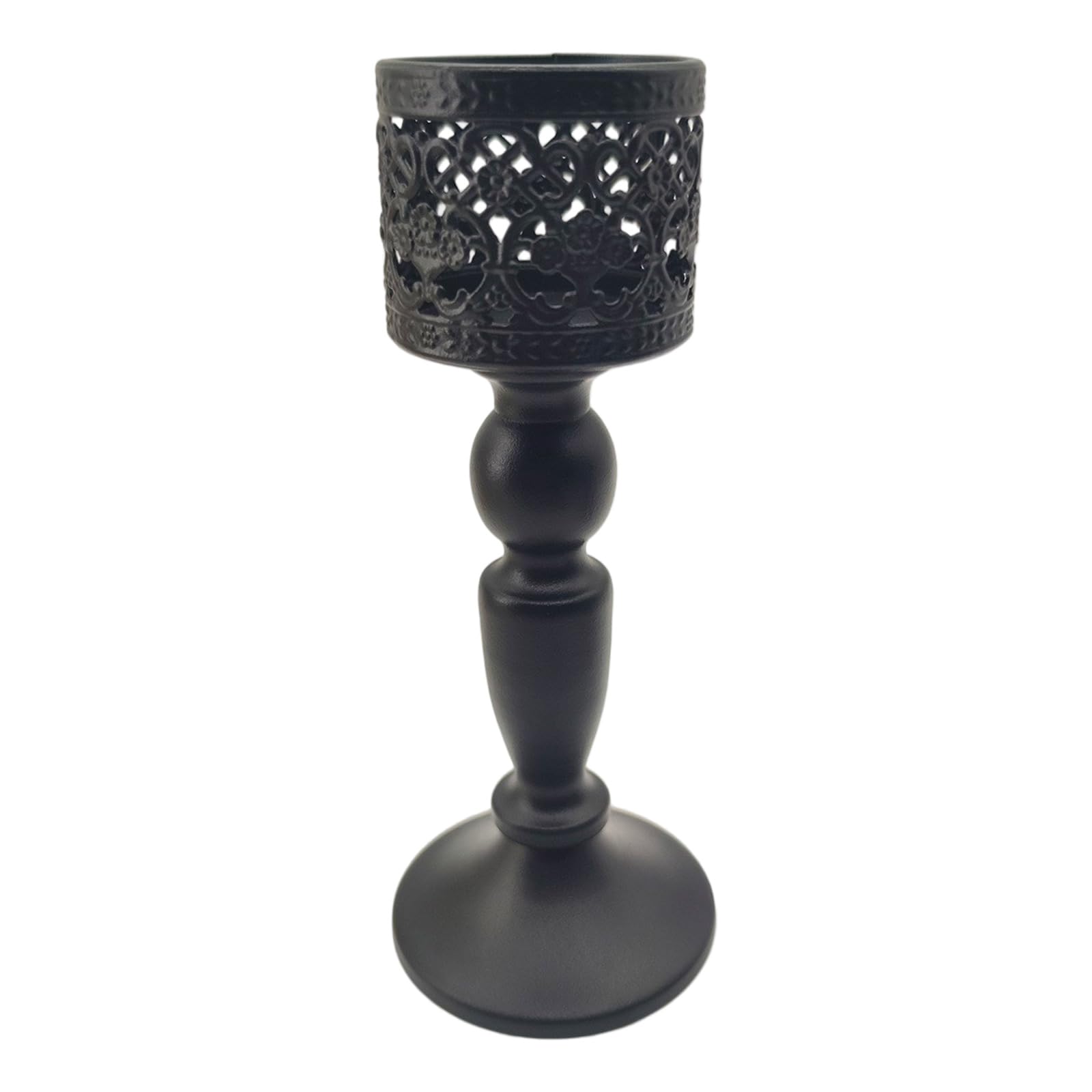 OSNIYAW Decorative Wrought Iron Tealight Holders with Artistic Openwork Pattern Eid Ramadans Stand for Wedding Decoration Table Centerpiece Candlestick Holders