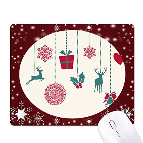 Tapis de souris hiver flocon de neige de Noël pour bureau chaleureux