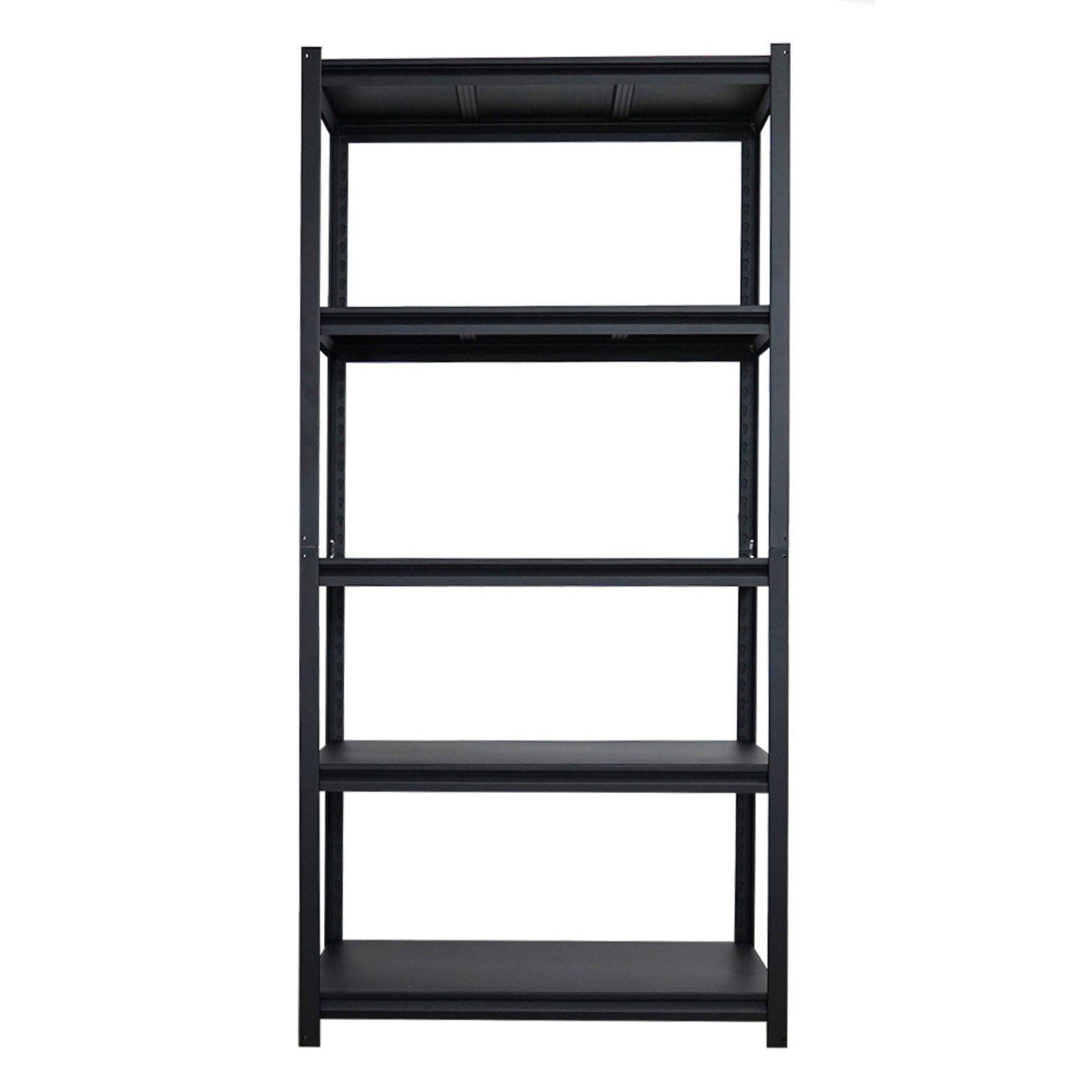 PROREGAL Schwerlastregal Thorin mit Metallböden HxBxT 180x90x40cm 5 Ebenen Fachlast 350 kg Schwarz, Metallregal Vorratsregal Schimmelfrei Kellerregal Steckregal Garagenregal Lagerregal
