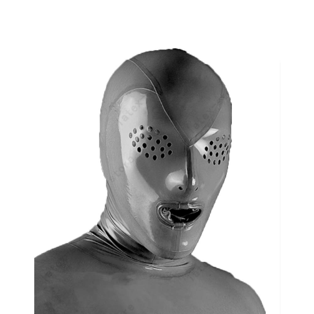 Capucha de látex 100% natural gris con acabado artesanal de panal BB60 6