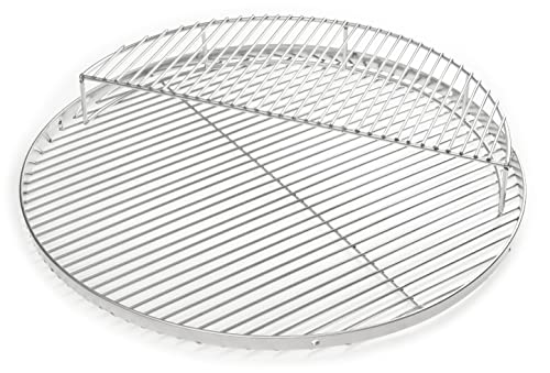 HeRo24 Griglia scaldavivande rotonda in acciaio inox adatta per barbecue a sfera Ø 57 cm