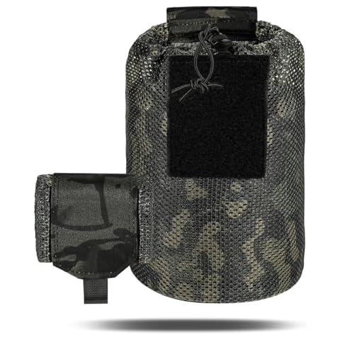 Dump Pouch Tactical Molle Mesh Pouches,Lightweight Range Compact Micro Drawstring Foraging Roll Up Foldable Recovery Ar Mag Tool Pack,EDC Drop Net Storage Belt Bag.… (MK) Cover