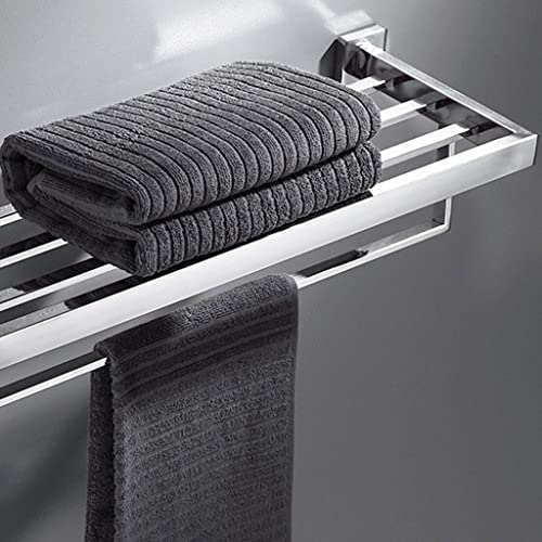 Barra de toalla con estante de pared optimizado para baño 5