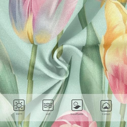 Toddler Girl Briefs, Floral Tulip Mint Green Cotton Underwear Girls, 2T–8 Years3