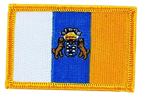 Heat-Activated Adhesive Canary Islands Flag Embroidered Patch for Back Pack