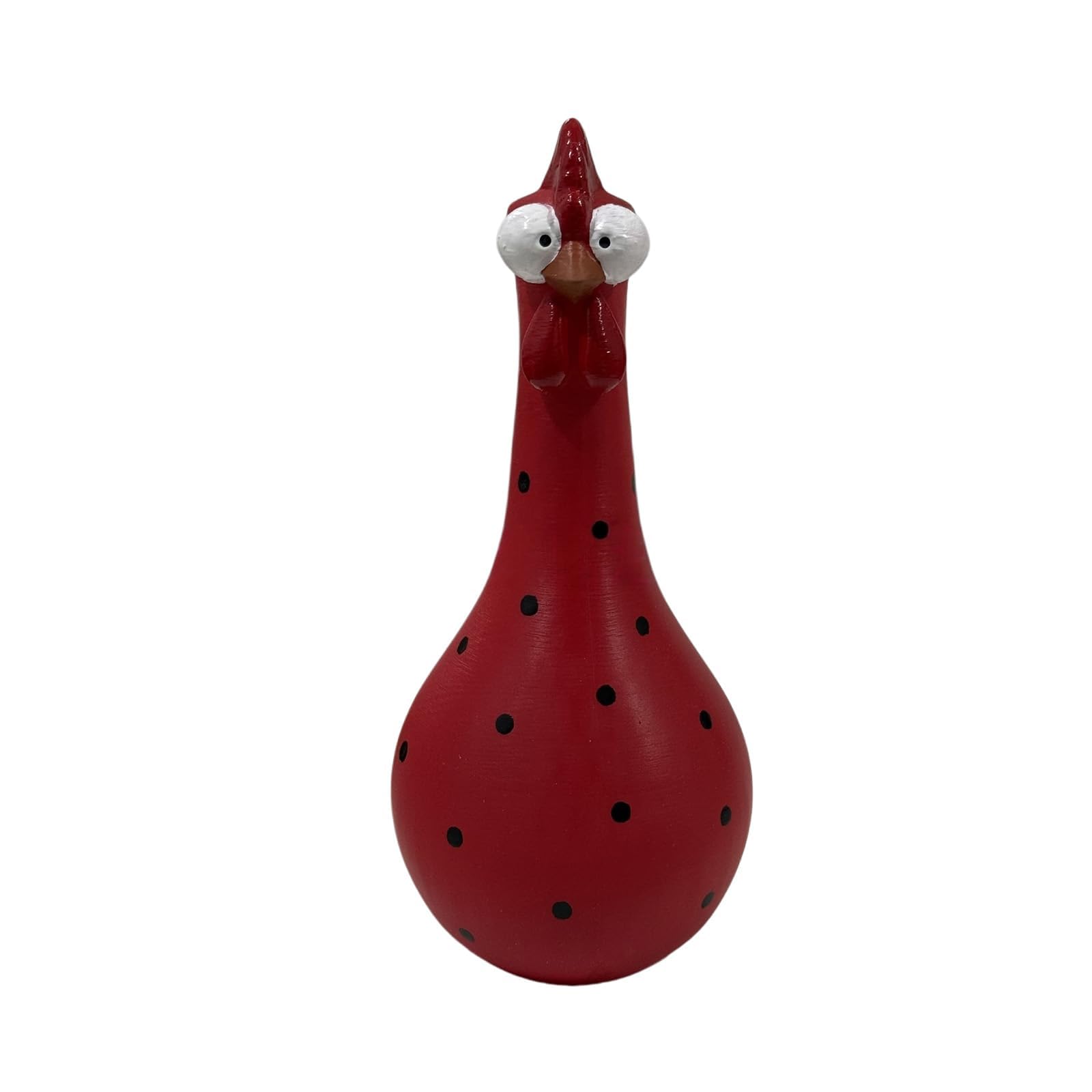 Long Neck Colorful Dot Chicken Vases Resin Art Rooster Sculpture