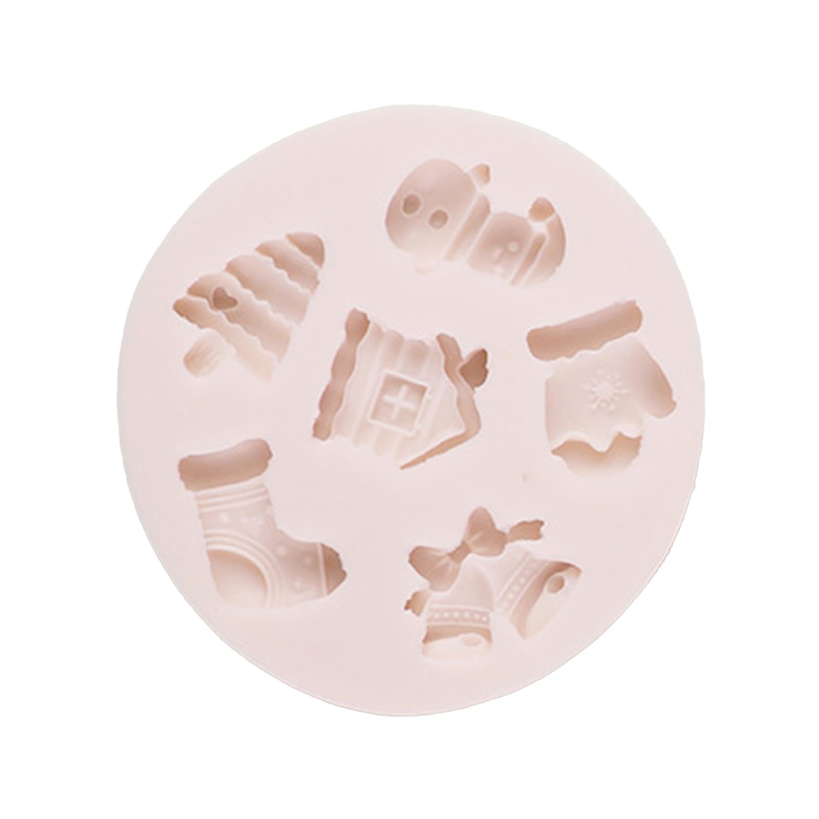 MICFENY Christmas Santa Silicone Baking Tool Fondant Cake Decorating for Making Chocolate, Candy, Candle, Soap