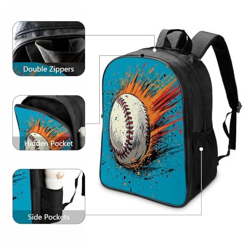 Mochila de béisbol infantil con capa plegable impermeable y protector de pecho 3D 3