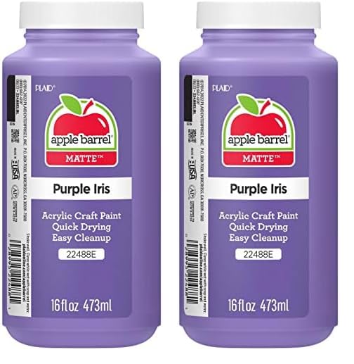 Apple Barrel Acrylic Paint, 16 oz, Purple Iris (Pack of 2)