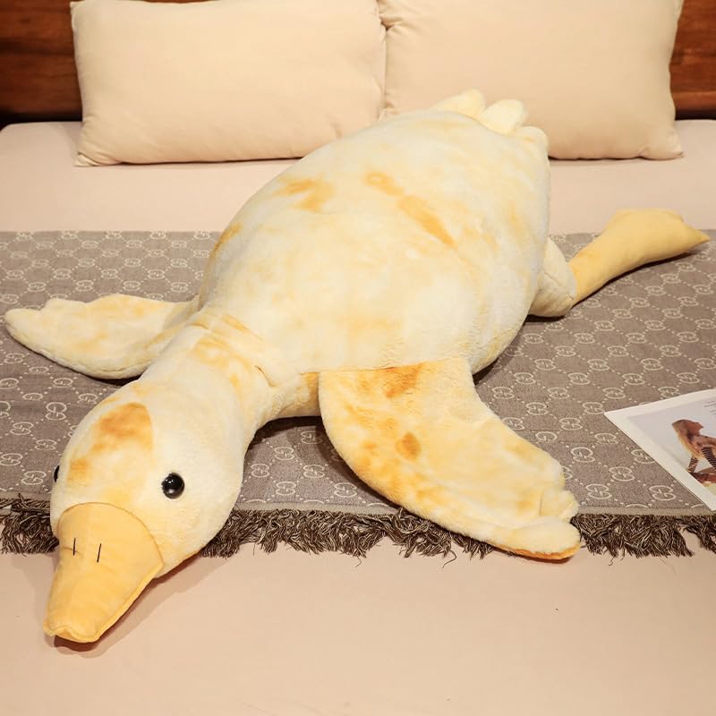 50-160CM Huge Goose Plush Toys Big Duck Doll Soft Stuffed Animal Sleeping Pillow Cushion for Kids and Girls (Yellow Goose, 130CM)