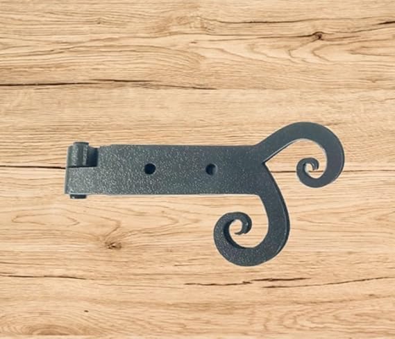 Handmade Forged Hinge for Boxes & Gates - Wrought Iron Black Finish Decorative Ornamental Door Hinge - Rustic Hardware 4x3 Inch