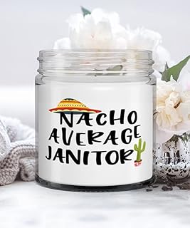 Funny Janitor Candle Nacho Average Janitor 9oz Vanilla Scented Candles Soy Wax