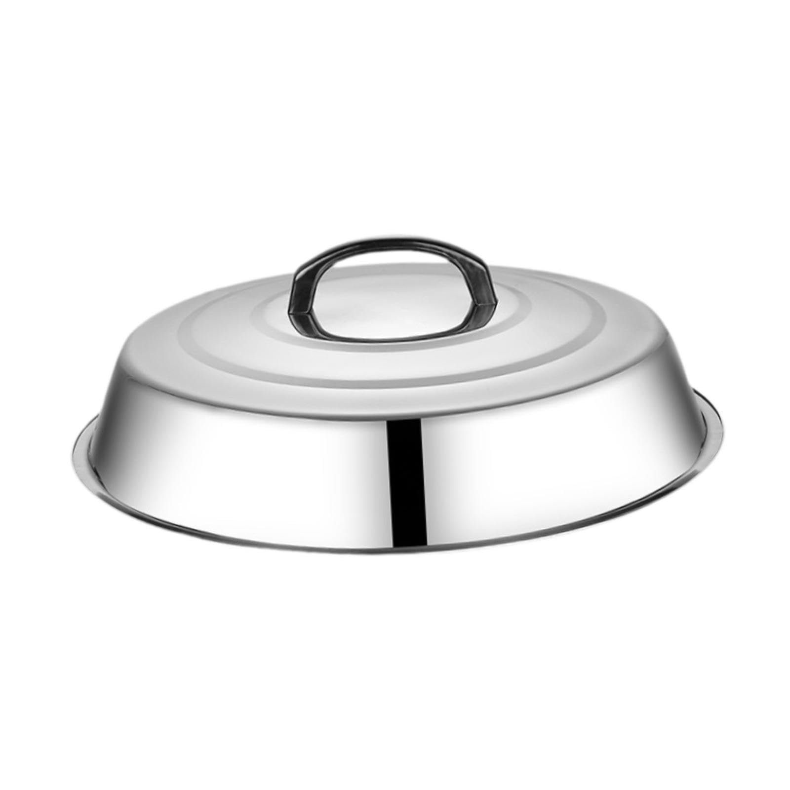 Universal-Deckel für die Küche, Edelstahl-Deckel mit Griff für Töpfe und Pfannen, Grill Melting Dome Roasting Lid Cooking Pot Lid Ideal für Outdoor Camping, BBQ, Kochen, 45 cm