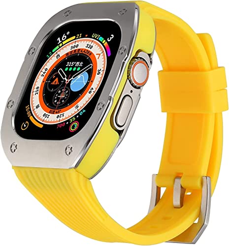 Kit Mod 44 mm en acier inoxydable SCHIK résistant aux chocs pour Apple Watch 6 5 4