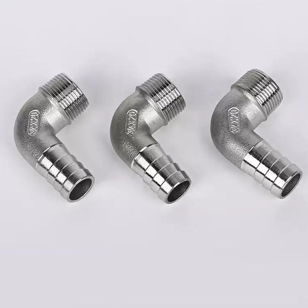 90 Grad Winkelverschraubung Edelstahl 304 Schlauchtülle 1/2 Zoll x 16 mm | 1-1/2inch x32mm