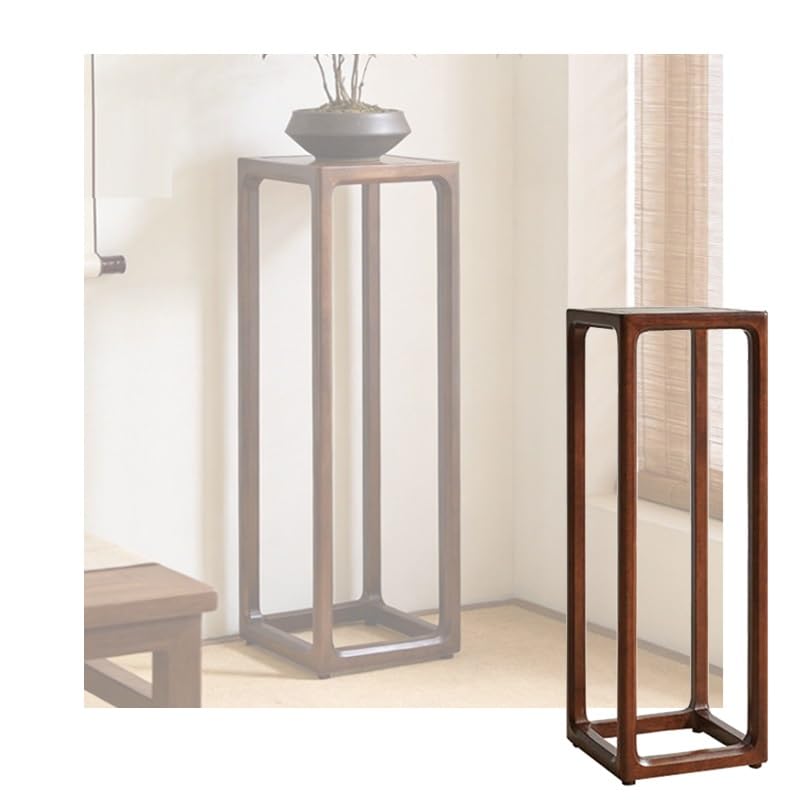 Socle cubique en bois massif colonne déco pour petit espace