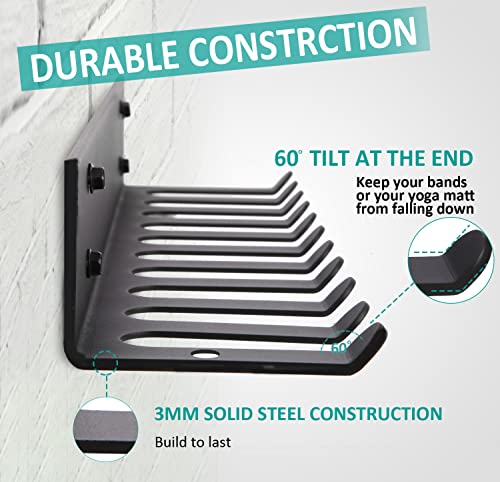 Alvade Home Gym Storage Rack, Extra Long 23‘Barbell Rack Weight Room Organizer 11 Prong Gym Equipment Storage Rack For Gym Accessories Like Fitness Bands,Resistance Bands,Straps,Foam Rollers,Barbell #TOP4