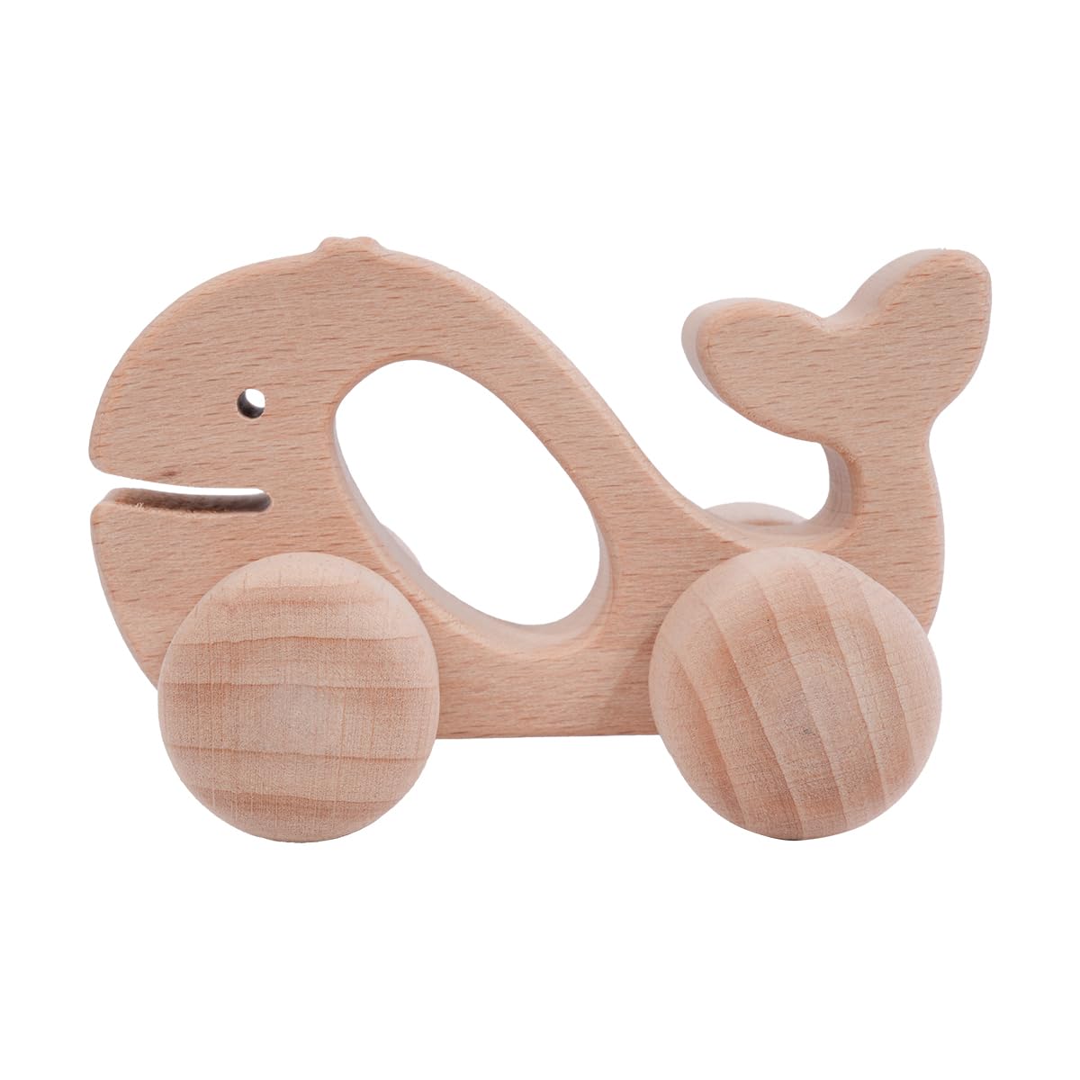 Set di 4 carrelli in Legno, Forme di Animali Carini, macchinine a Spinta con inerzia, Regali cognitivi, Giochi interattivi, coordinazione Occhio-Mano, 4 Divertenti Design per Ragazzi e Ragazze