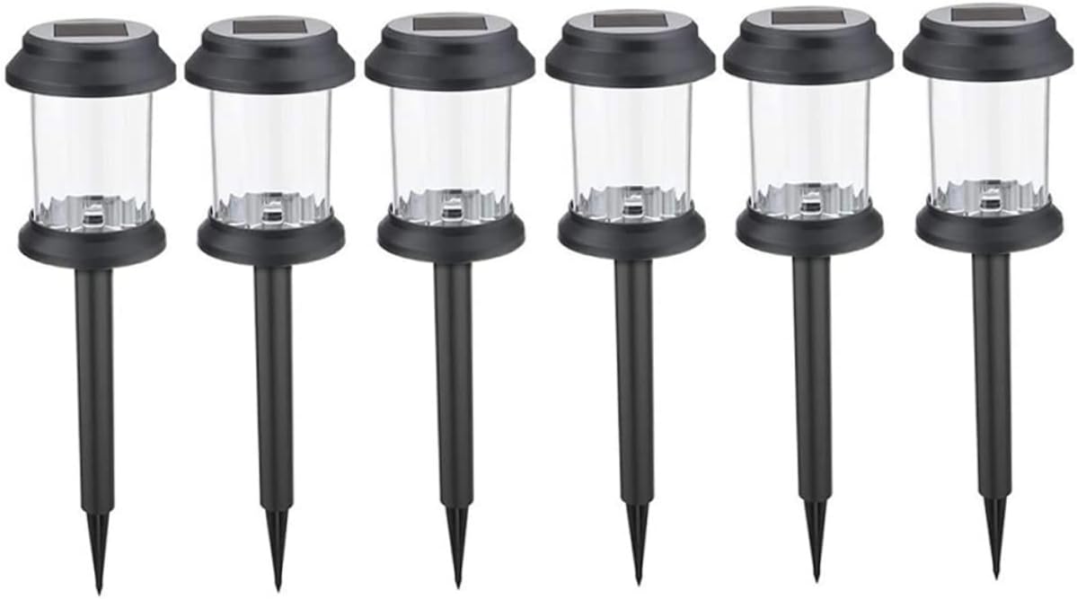 Angoily 6pcs Solar Outdoor Lawn Lights Led Decorative Ground Stake Lamps for Gardens Patios Walkways and Courtyards Auto Charging Unique Design