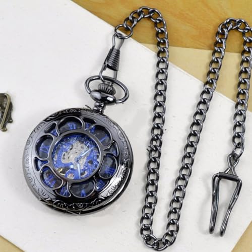 Montre mécanique squelette rétro avec miroir plastique et boîtier robuste - 7