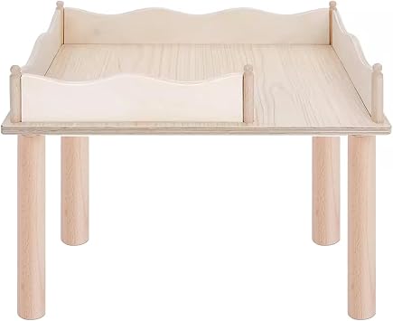 Niteangel Hamster Play Wooden Platform & Multi-Chamber Series Maze Fence for Dwarf Syrian Hamsters Gerbils Mice Degus or Other Small Pets for 2 Chamber Hideout-Large