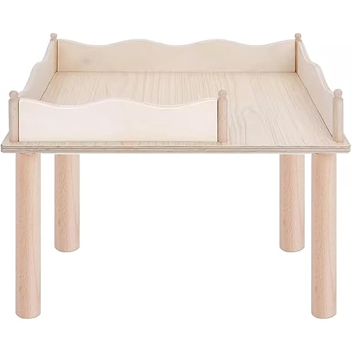 Niteangel Hamster Play Wooden Platform & Multi-Chamber Series Maze Fence for Dwarf Syrian Hamsters Gerbils Mice Degus or Other Small Pets (for 2 Chamber Hideout-Large)
