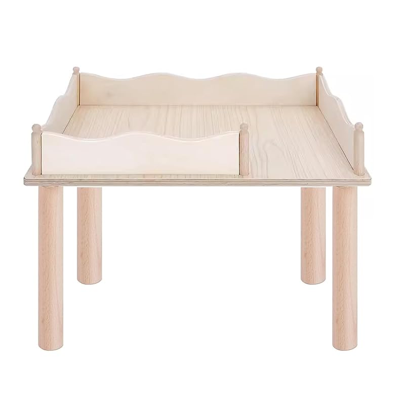 Plataforma de madeira e cerca labirinto para habitat de pequenos animais Niteangel para 2 Chamber Hideout-Large, 32,5 x 18,54 x 15 cm