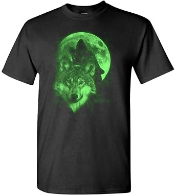 Wolf Native Howling - Moon Glow in the Dark - Unisex T-Shirt