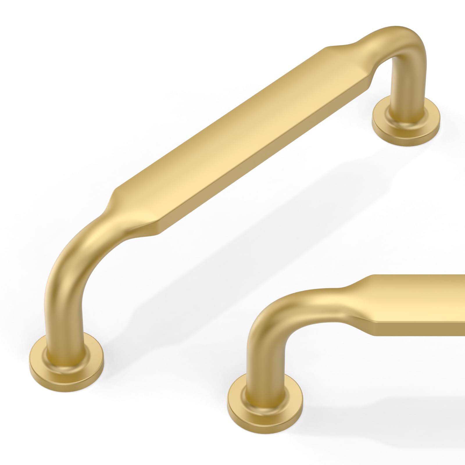 Talentedeco 10 Pack Brushed Gold Cabinet Pulls 3.75 Inch(96mm) Kitchen Cupboard Handles Cabinet Hardware for Drawer Pulls — image 1