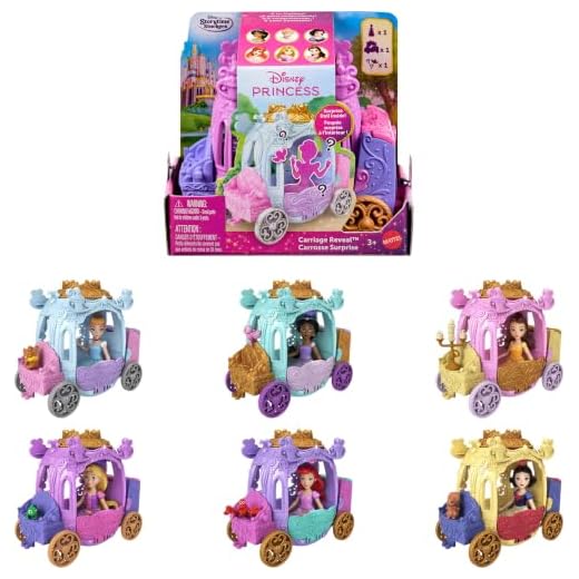 Mattel Disney Princess Small Doll & Carriage (Characters May Vary)