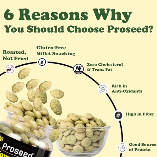 Image of Proseed Jowar Puffs (Pani Puri) | 150g x 1 Pack | Slow Roasted & 100% Veg | No Refined Flour, Sugar & Trans-Fat | Gluten Free | No Palm Oil | Healthy Travel Friendly Millet Snacks